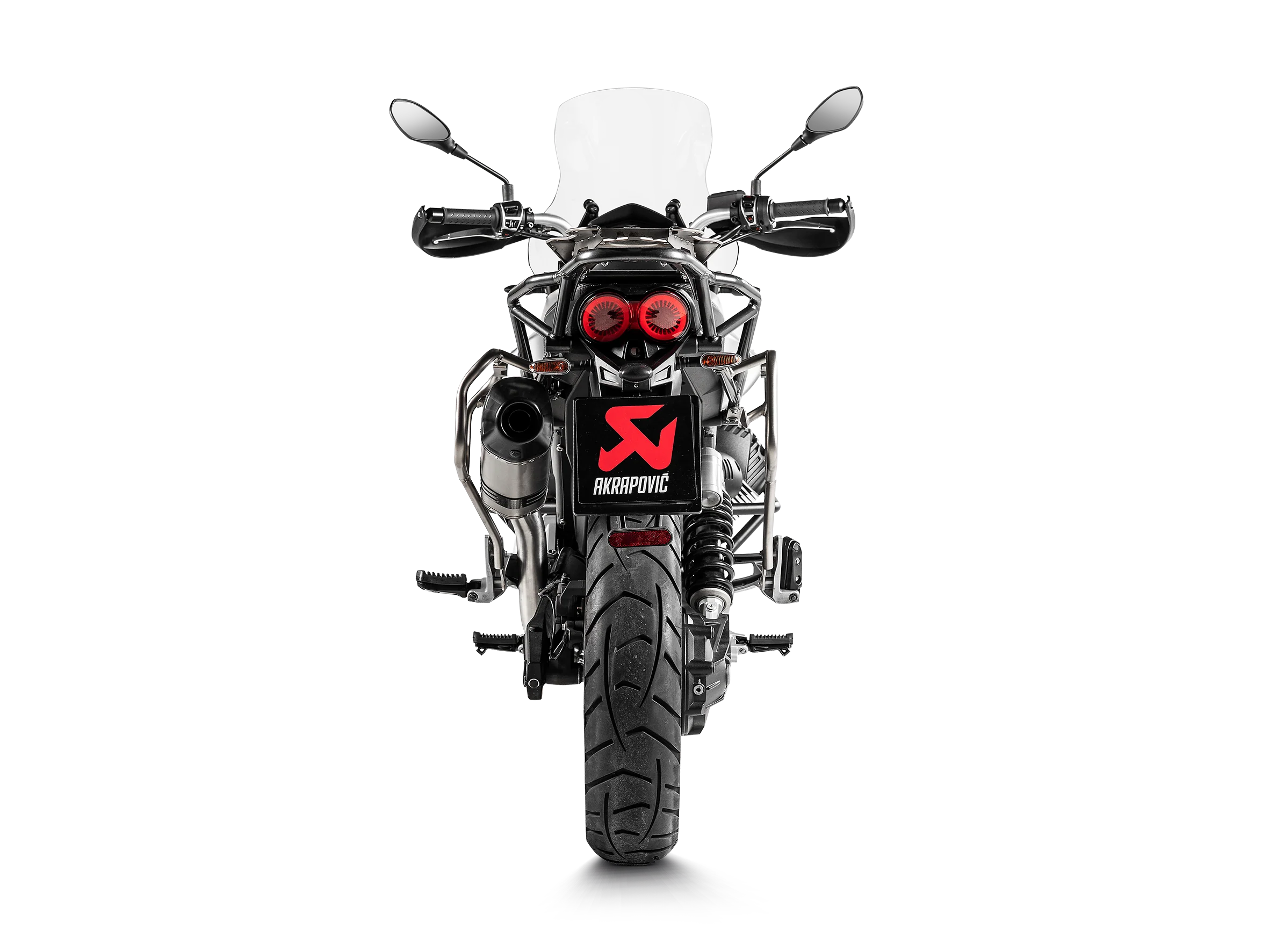 Akrapovic Offroad Slip-On Exhaust Moto Guzzi V85 TT 2021 - Image 4