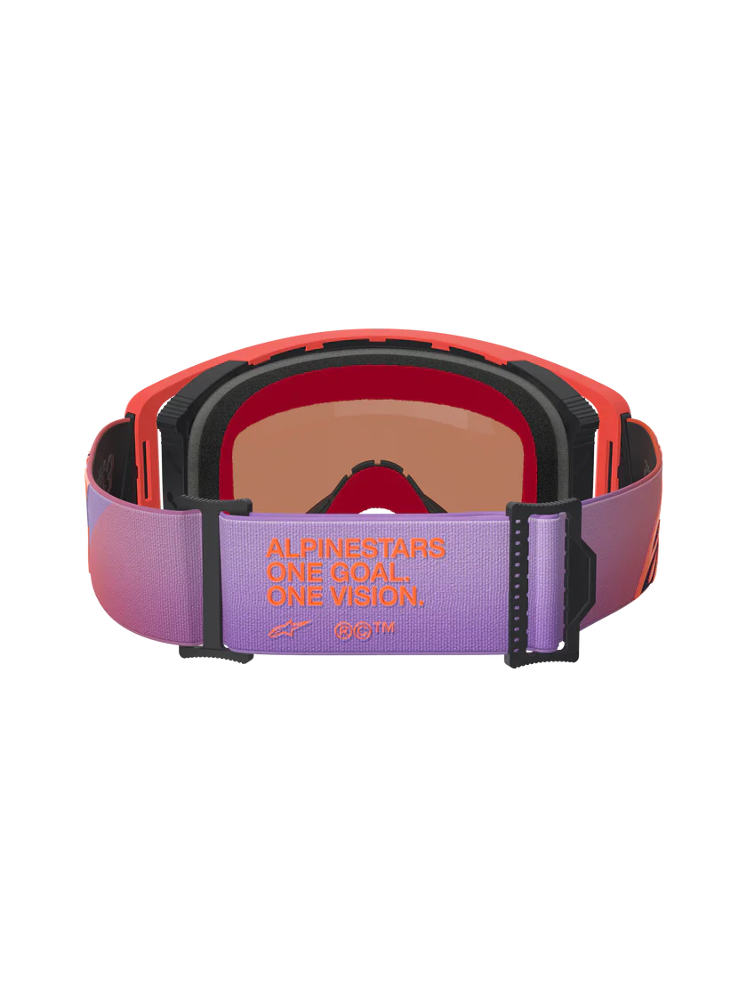 Alpinestars Supertech Vision Goggle - Corp - Hot Coral Purple - Blue Mirror Lens - Image 3