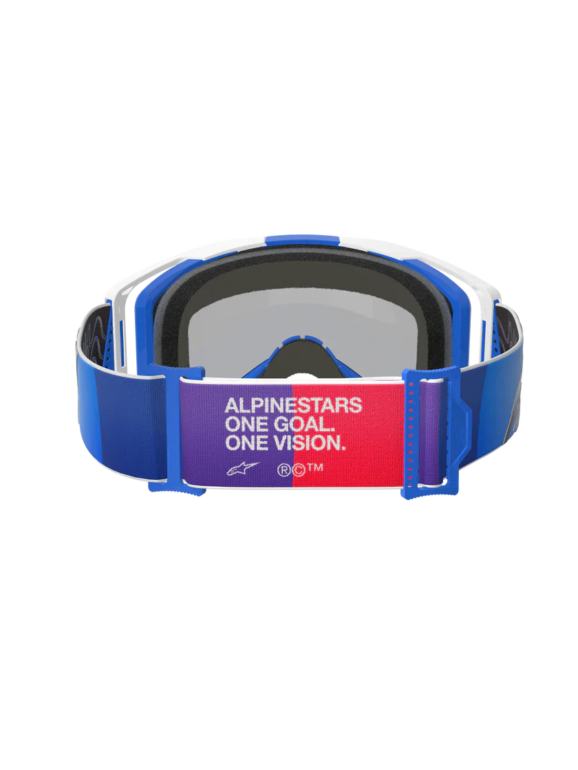 Alpinestars Vision 8 Goggle - Corp - Blue/White - Blue Mirror Lens - Image 4