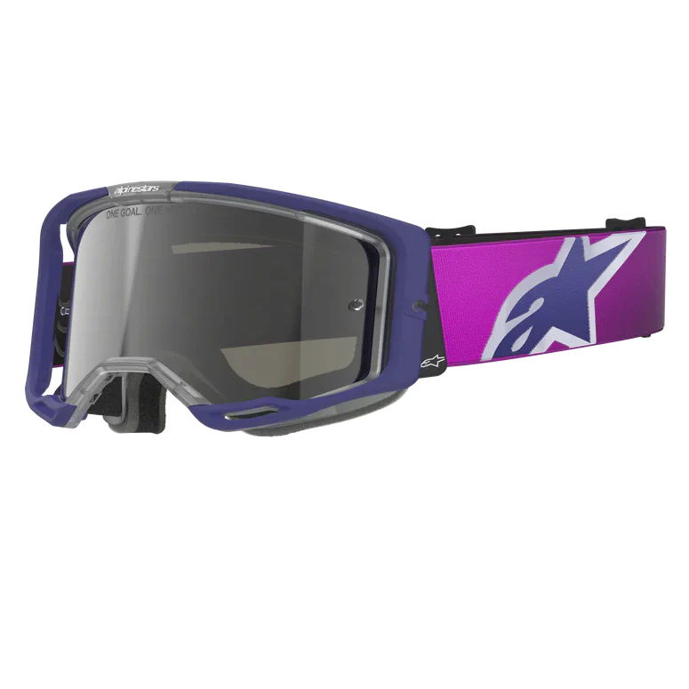 Alpinestars Vision 8 Goggle - Corp - Purple/Light Gray - Silver Mirror Lens