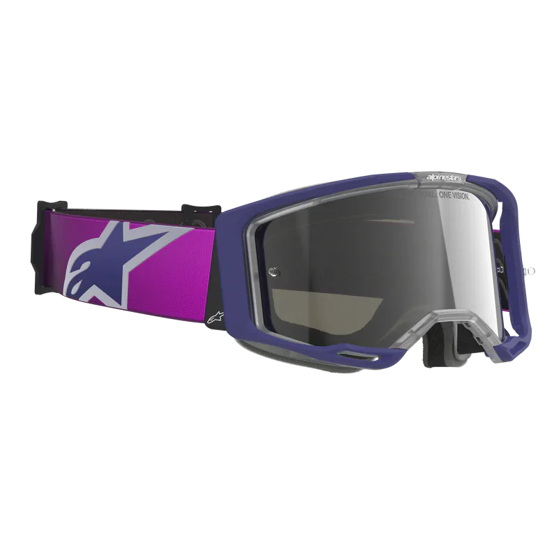 Alpinestars Vision 8 Goggle - Corp - Purple/Light Gray - Silver Mirror Lens - Image 3