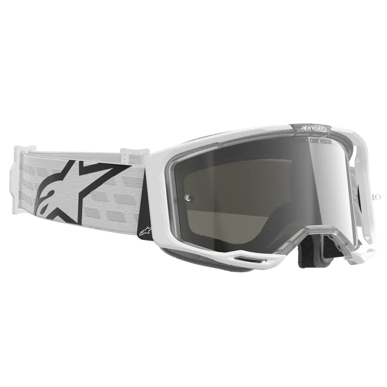 Alpinestars Vision 8 Goggle - Corp - White - Silver Mirror Lens - Image 3
