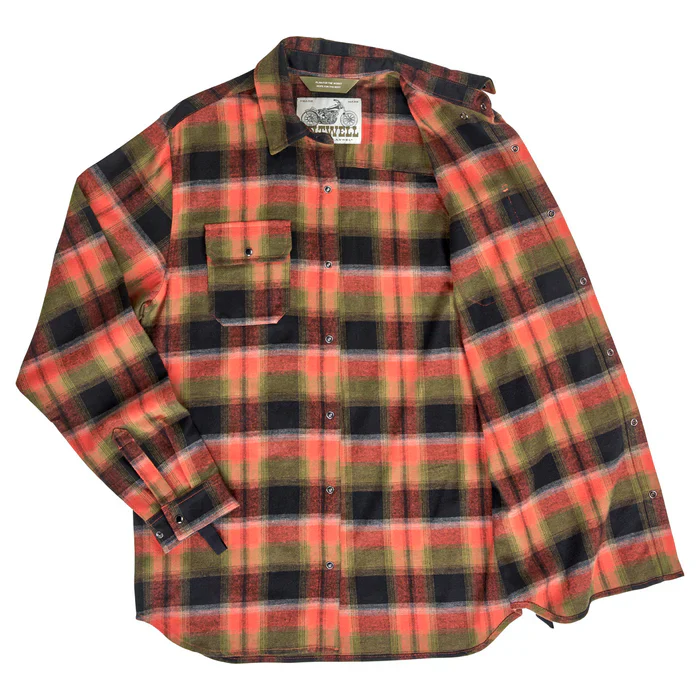 Biltwell HI Test Rust Flannel Shirt - Image 3