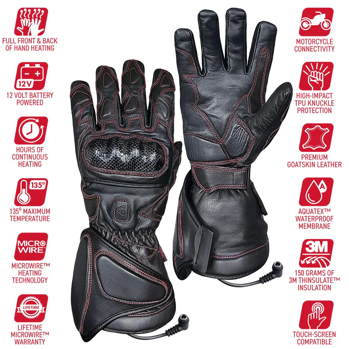 Gerbing 12V Extreme Hard Knuckle Heated Gloves - Image 4