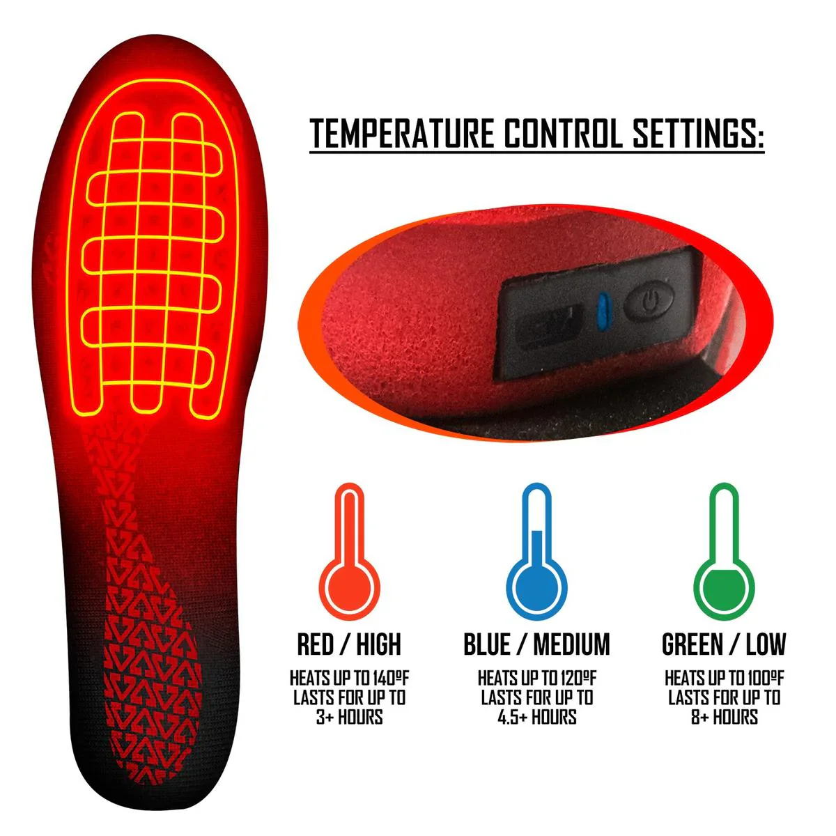 Gerbing 3V Rechargeable Heated Insoles with Remote - Image 5