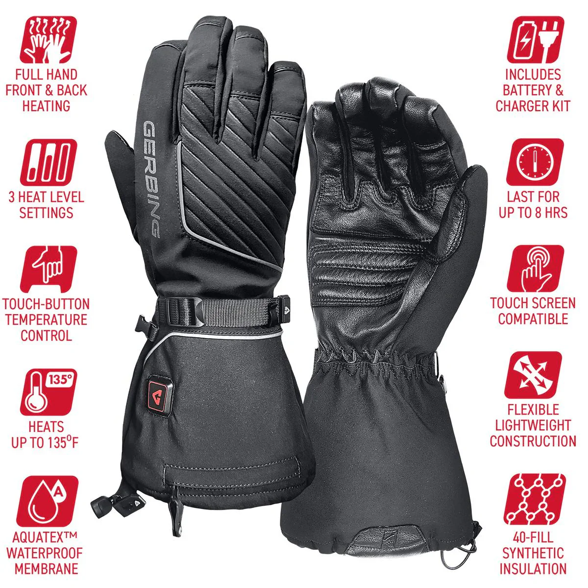Gerbing 7 V Atlas Ultra-Flex Battery Heated Gloves for Women - Image 5