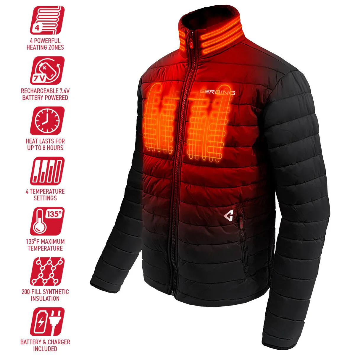 Gerbing 7V Khione Insulated Heated Puffer Jacket 2.0 - Image 4