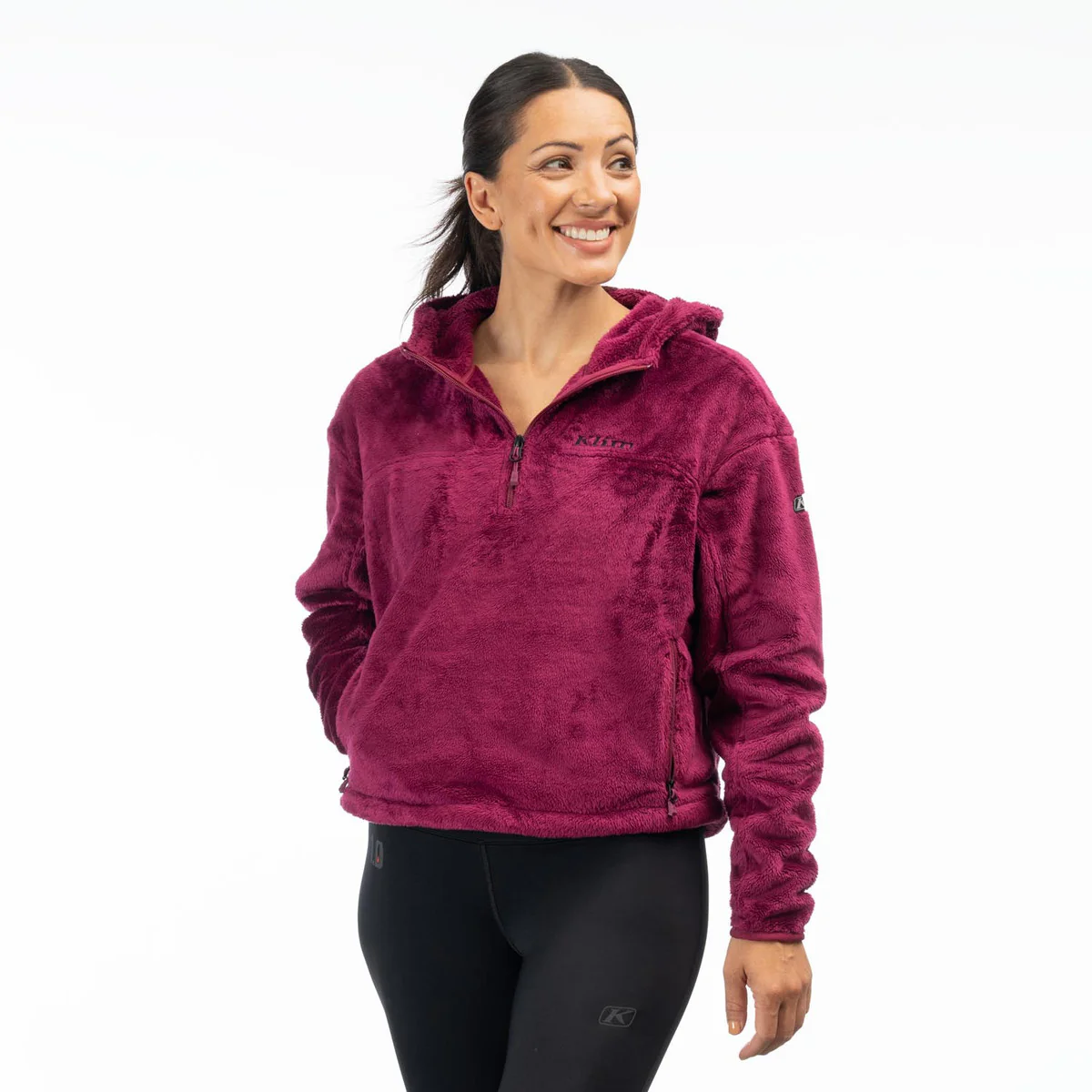 Klim Cascade 1/4 Zip Crop Hoodie for Women - Image 3