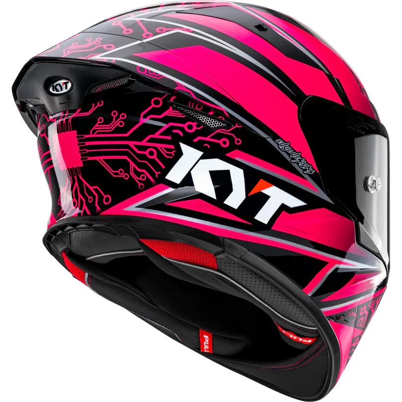 KYT TT Revo Hyper Pink Special Edition Helmet - Image 4