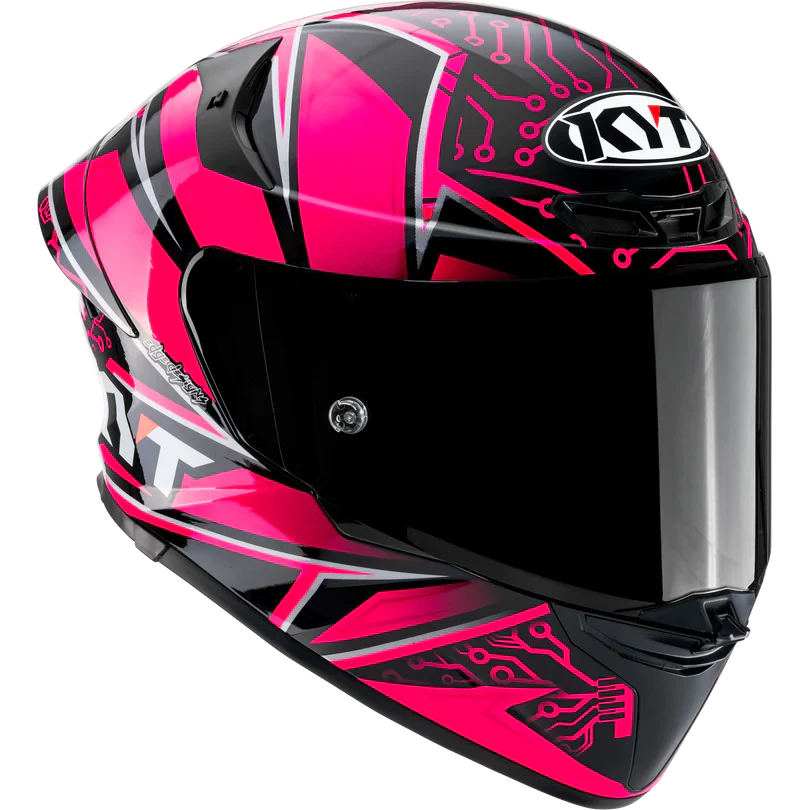 KYT TT Revo Hyper Pink Special Edition Helmet - Image 6