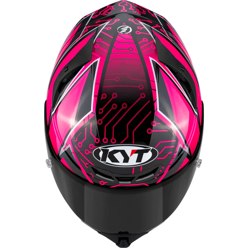 KYT TT Revo Hyper Pink Special Edition Helmet - Image 8