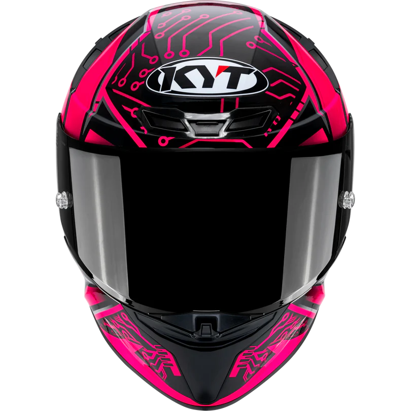 KYT TT Revo Hyper Pink Special Edition Helmet - Image 9