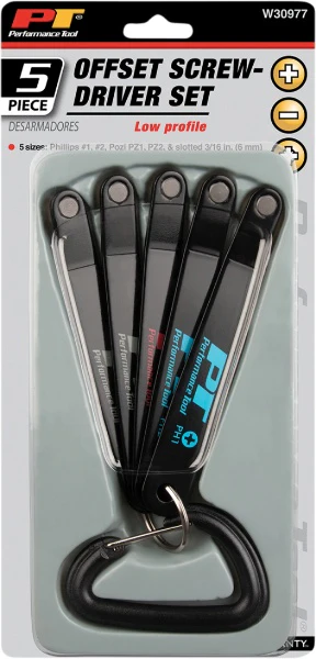 Perfromance Tool Low Profile Screwdriver Set - Image 2