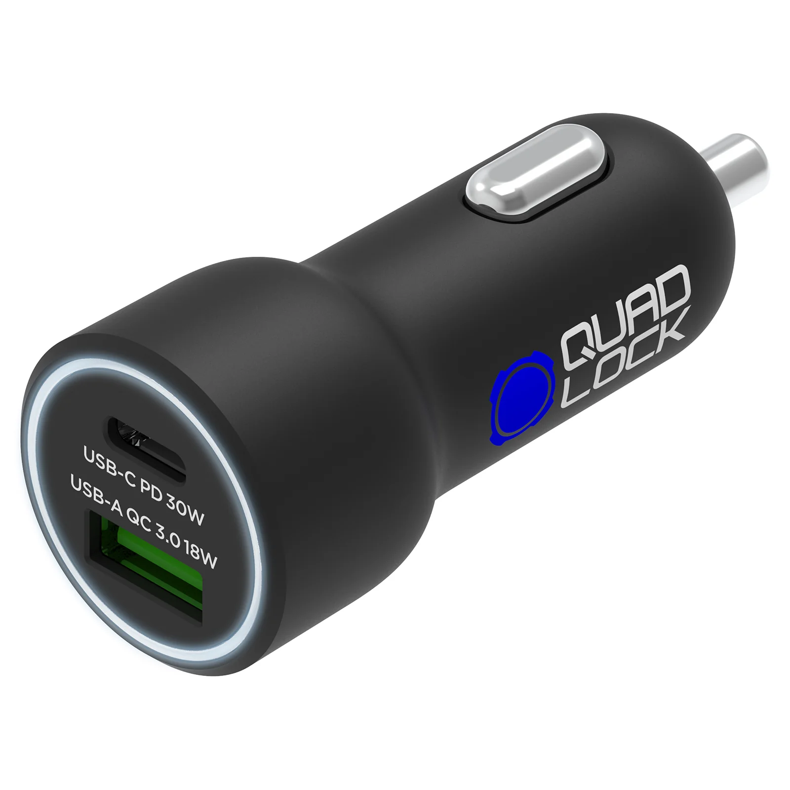 Quad Lock 48W Dual Car Charger - USB - C PD + USB - A QC3.0