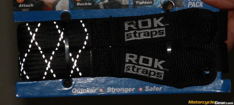 Rok Straps Stretch Strap 100585 ~ 2014-006; Black w/ Reflective Strips, 42" (BRF42) - Image 2