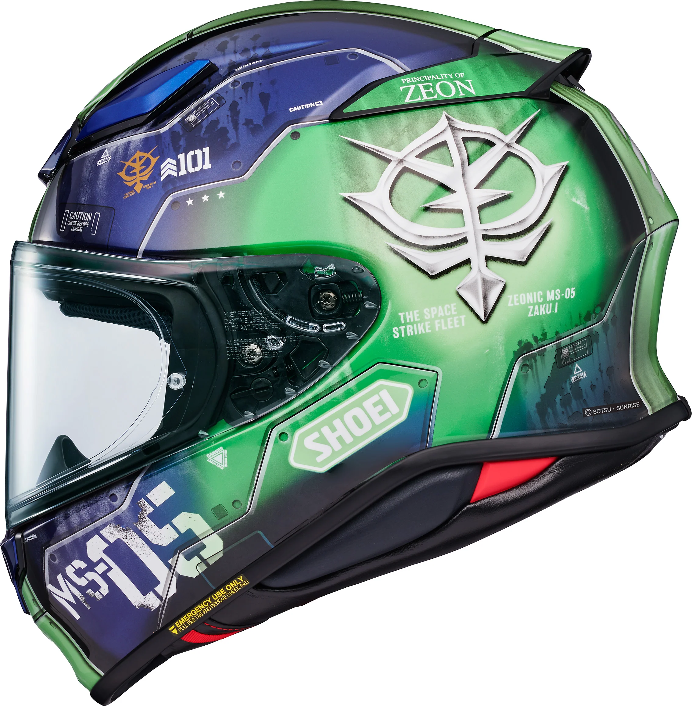 Shoei RF-1400 MS-05 Zaku I Helmet ~ Medium Or Large Only - Image 3