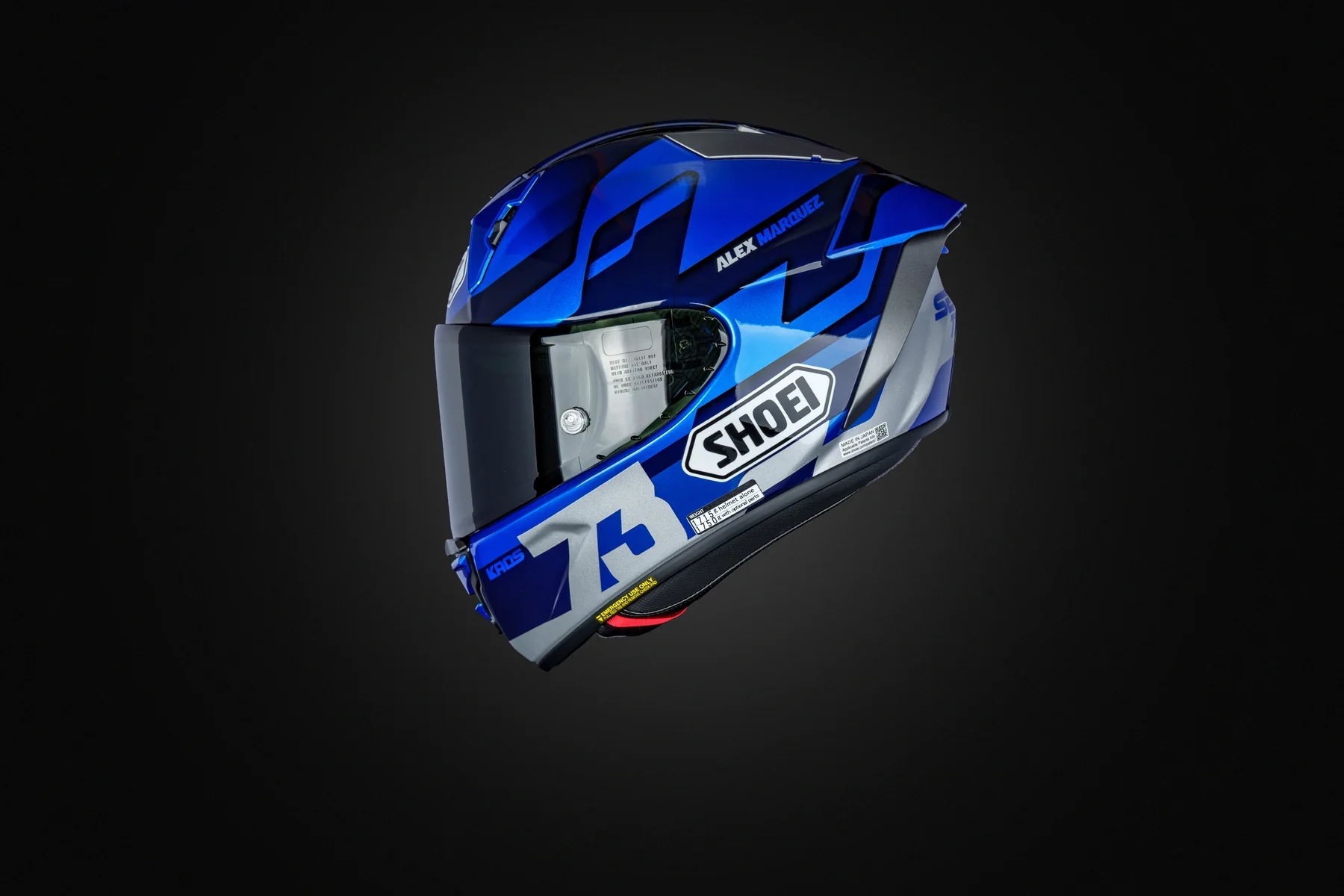 Shoei X-15 Alex Marquez 73 V3 Helmet - Image 10