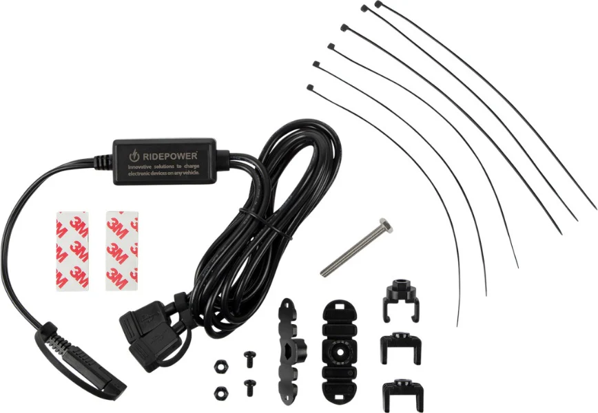 Show Chrome SAE to Two USB Port with Intelligent Electronics Charging Cable
