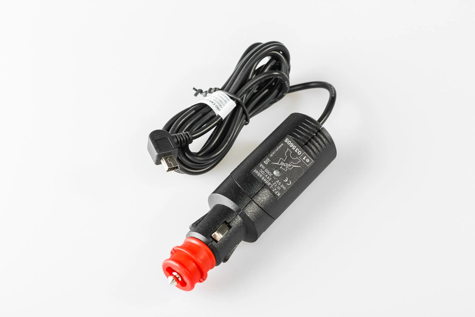 SW-Motech Mini USB charge lead. For 12V DIN and cigarette lighter socket. 2000 Ma