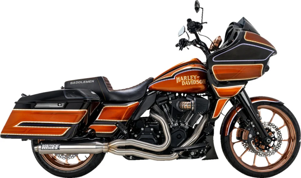 Vance and Hines 2-into-1 Supersport PCX Exhaust System for Harley Davidson Models ~ 1800-2681; Brushed, Size One Size (BOS)