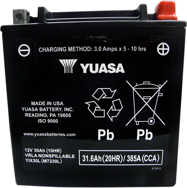 Yuasa AGM Maintenance-Free YIX30L-BS - 1.4 L Battery